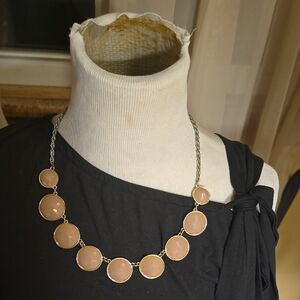 Elegant Gold and Pink Necklace